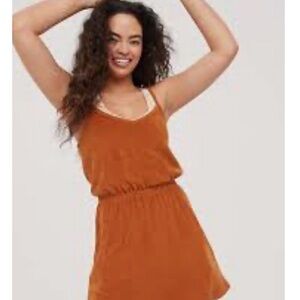 Offline by Aerie terry cloth swimsuit cover-up burnt orange size XXS